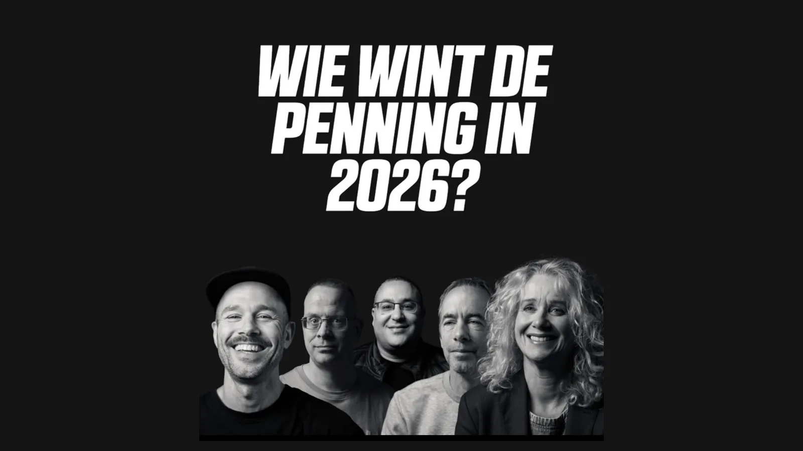 Wie wint de Penning in 2026? De vijf genomineerden