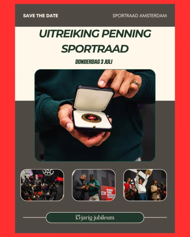 Het is de Sportraad Amsterdam een genoegen u uit te nodigen voor alweer de 15e-jarig jubileum van de Penning.De Sportraad wil met de uitreiking van de Penning jaarlijks zijn waardering uitspreken over personen en instellingen die zich met durf, visie en ambitie op het gebied van sport en bewegen inzetten. Daarnaast wordt voor de tweede keer de Amsterdamse Topsportheld bekendgemaakt. Deze titel wordt toegekend aan een sporter die, naast zijn of haar sportieve prestaties, een grote maatschappelijke impact maakt in de stad. De Penning Sportraad Amsterdam 2025 zal uitgereikt worden op donderdag 3 juli (inloop vanaf 17.30). Het belooft weer een mooie afsluiter van het sportieve en politieke jaar te worden, dus ‘save alvast the date’. De locatie zal spoedig bekend worden gemaakt. Kent u iemand of een organisatie die in aanmerking komt? Vanaf 1 april kunt u kandidaten voordragen voor de Penning — dé onderscheiding voor bijzondere verdiensten in de Amsterdamse sport.Benieuwd naar hoe de penning er uit ziet. Swipe voor de aftermovie van de voorgaande editie!!!Link in bio om je aan te melden voor de editie van dit jaar#sport#penning#amsterdam#sportraadamsterdam#fitnessamsterdam #healthylifestyle